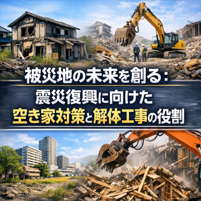 被災地の未来を創る：震災復興に向けた空き家対策と解体工事の役割