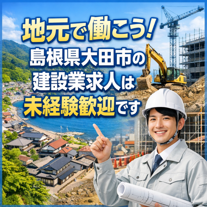 地元で働こう！島根県大田市の建設業求人は未経験歓迎です