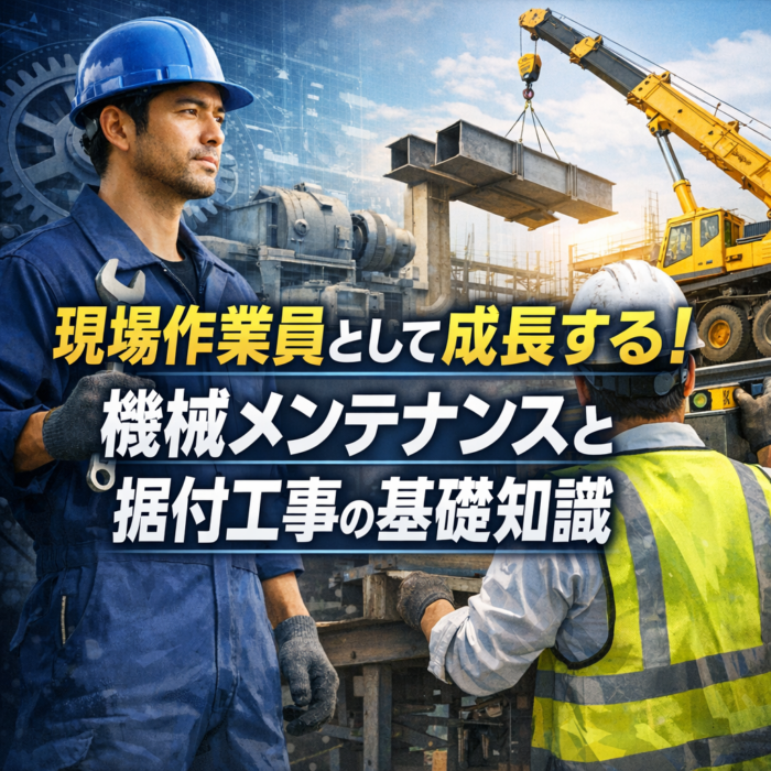 現場作業員として成長する！機械メンテナンスと据付工事の基礎知識