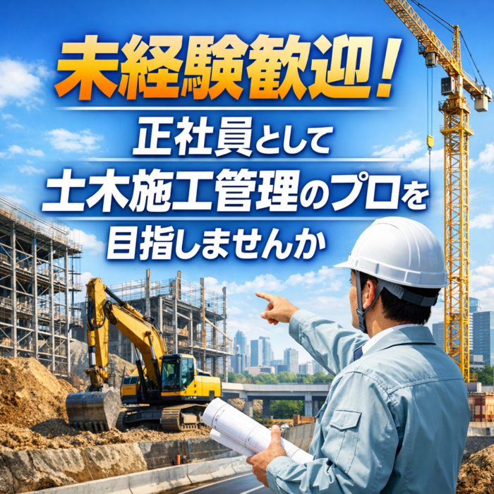 未経験歓迎！正社員として土木施工管理のプロを目指しませんか