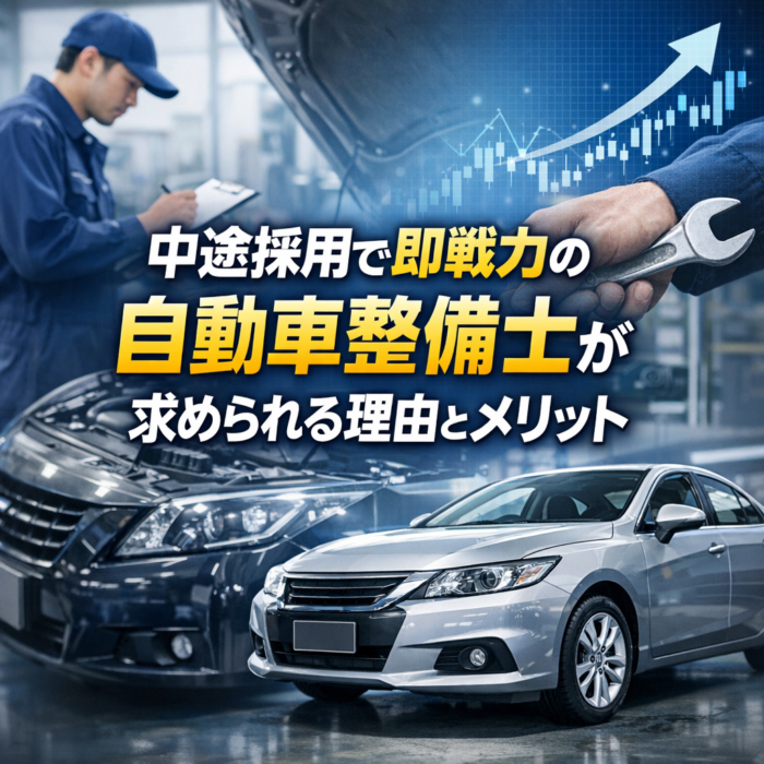 中途採用で即戦力の自動車整備士が求められる理由とメリット