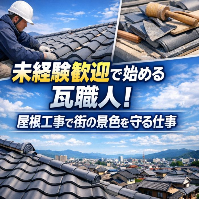 未経験歓迎で始める瓦職人！屋根工事で街の景色を守る仕事