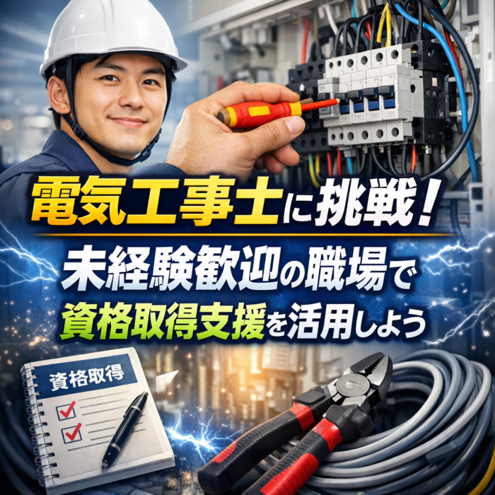 電気工事士に挑戦！未経験歓迎の職場で資格取得支援を活用しよう