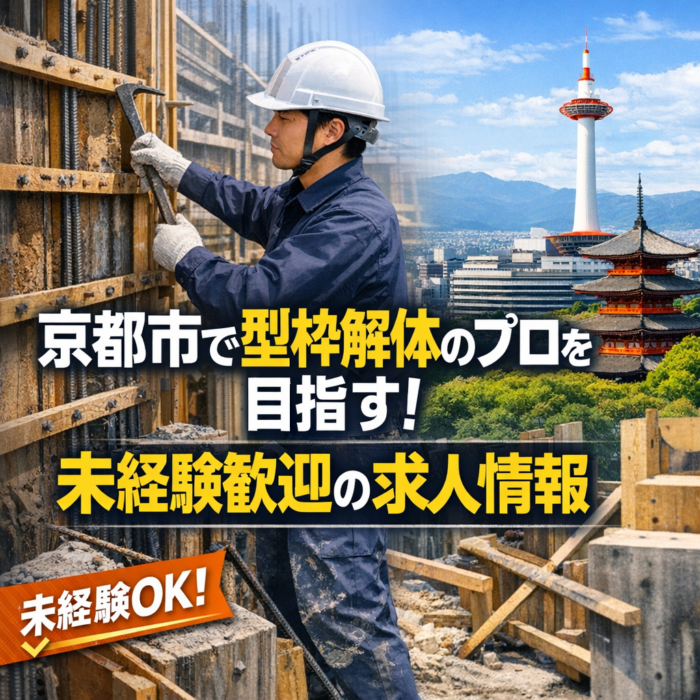京都市で型枠解体のプロを目指す！未経験歓迎の求人情報