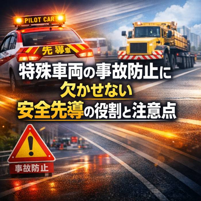 特殊車両の事故防止に欠かせない安全先導の役割と注意点