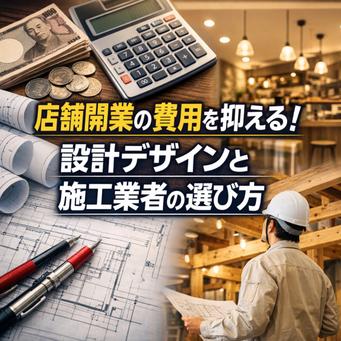 店舗開業の費用を抑える！設計デザインと施工業者の選び方