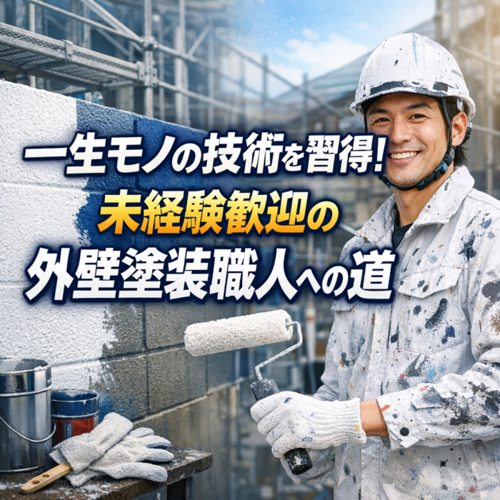 一生モノの技術を習得！未経験歓迎の外壁塗装職人への道