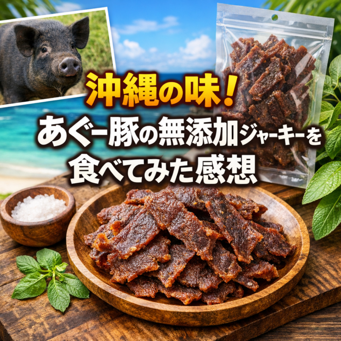 沖縄の味！あぐー豚の無添加ジャーキーを食べてみた感想