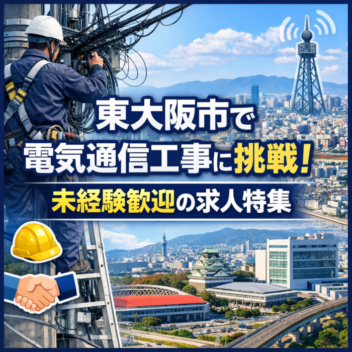 東大阪市で電気通信工事に挑戦！未経験歓迎の求人特集