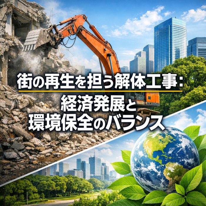 街の再生を担う解体工事：経済発展と環境保全のバランス