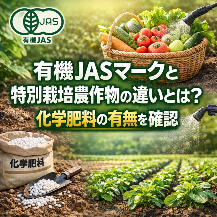 有機JASマークと特別栽培農作物の違いとは？化学肥料の有無を確認