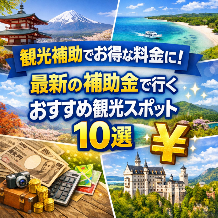 観光補助でお得な料金に！最新の補助金で行くおすすめ観光スポット10選