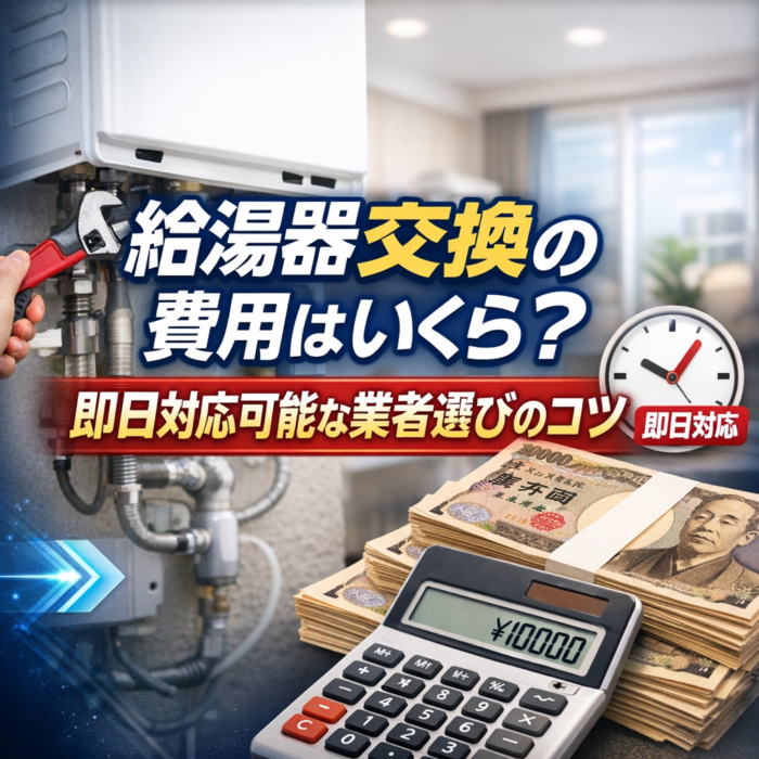 給湯器交換の費用はいくら？即日対応可能な業者選びのコツ