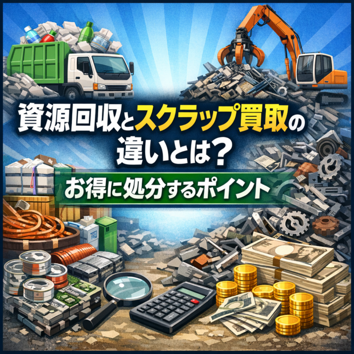 資源回収とスクラップ買取の違いとは？お得に処分するポイント