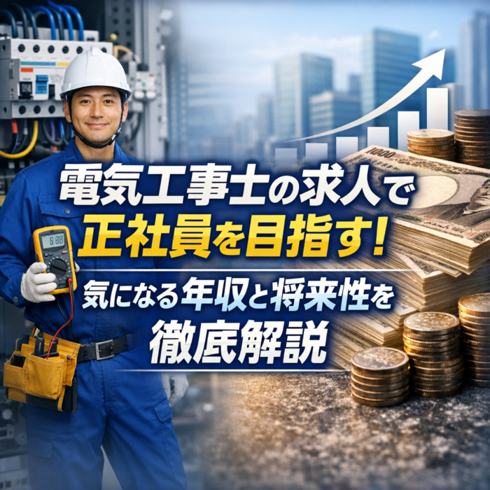 電気工事士の求人で正社員を目指す！気になる年収と将来性を徹底解説