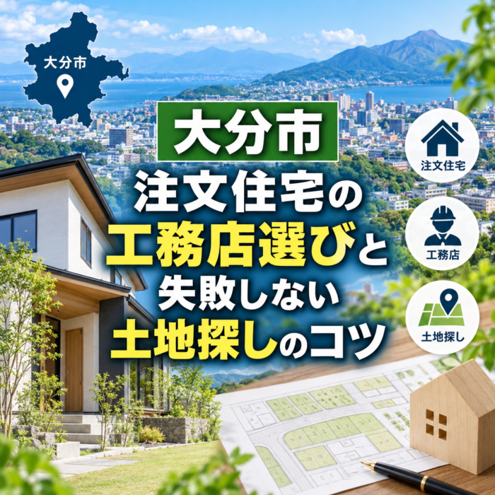 大分市　注文住宅の工務店選びと失敗しない土地探しのコツ