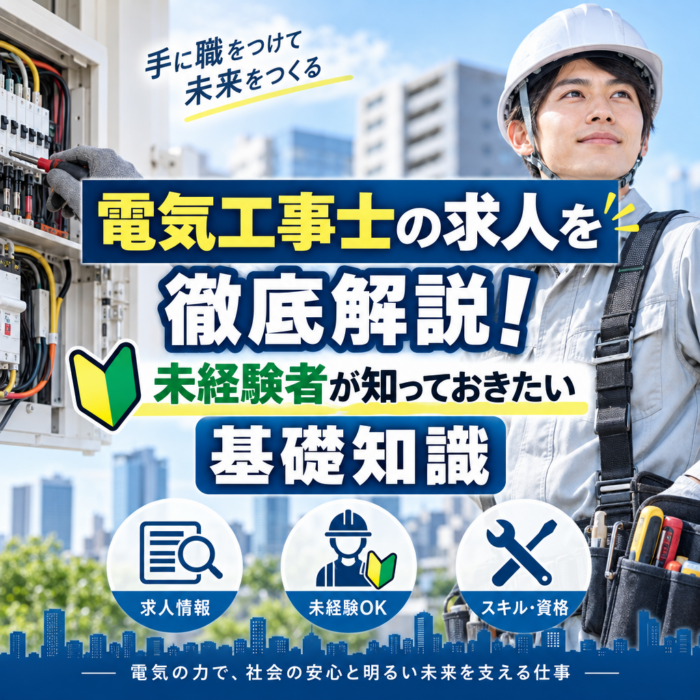 電気工事士の求人を徹底解説！未経験者が知っておきたい基礎知識
